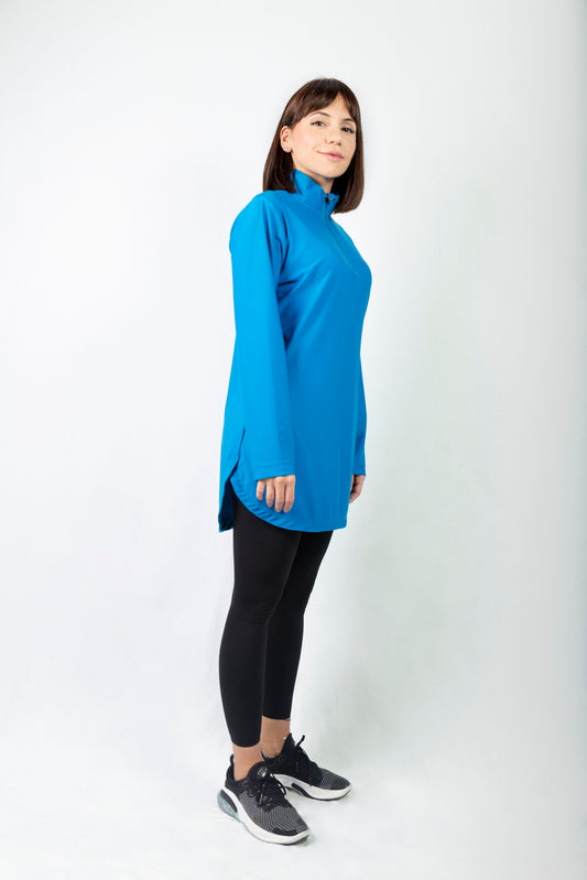 Long gym top. Modest workout clothes