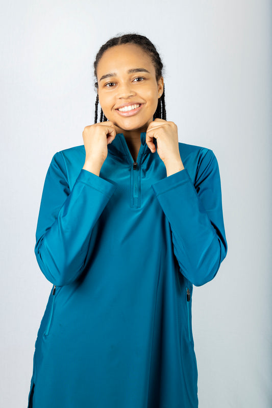 Long gym top. Modest workout clothes